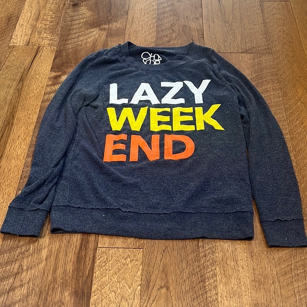 Chaser Woman’s Lazy Weekend Sweatshirt Size S